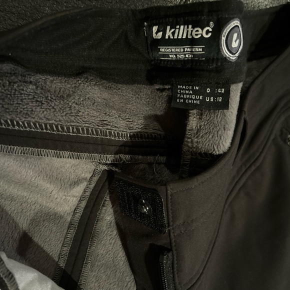 Killtec fleece-lined pants. Black. Size 42. US Sz.10. Worn once. - Picture 5 of 5